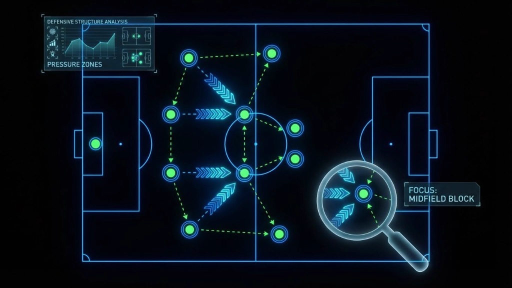 Taktische Analyse defensiver Strukturen im Fußball