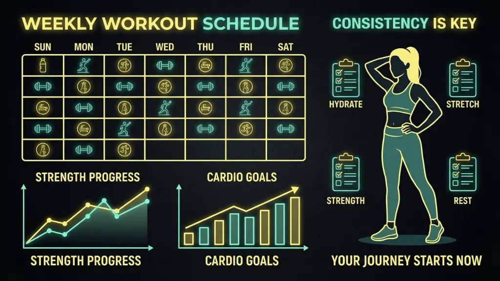 Weekly Workout Schedule - Fitness-Pläne für Fußballerinnen